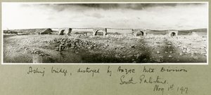 Asluj-brug, vernietigd door ANZAC Mounted Division, 1 november 1917